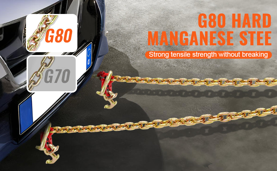 Tažný řetěz G80 V s RTJ a háky Grab, nosnost 10800 lbs