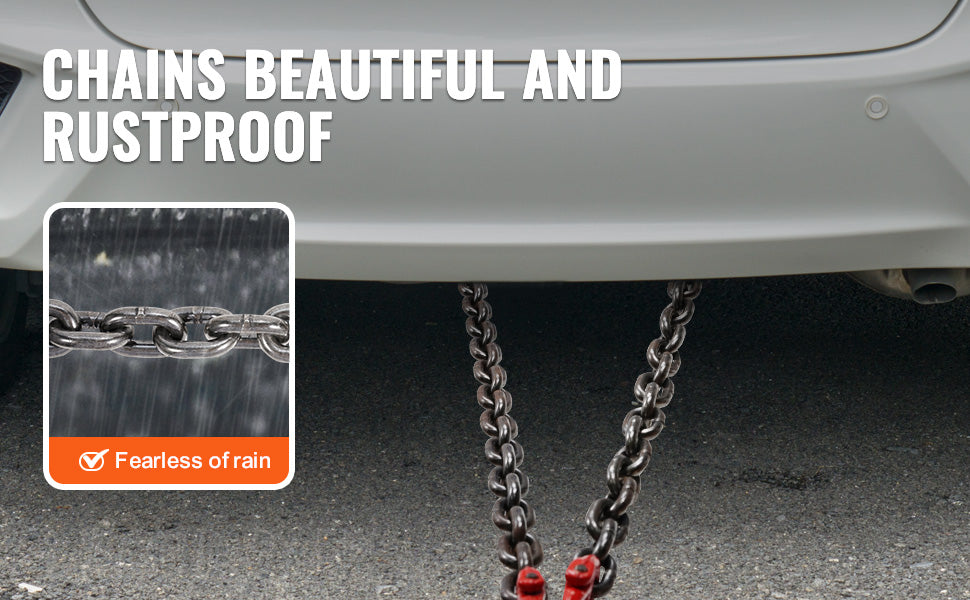 G80 V Bridle Tow Chain with J Hooks & Grab Hooks 15600 lbs