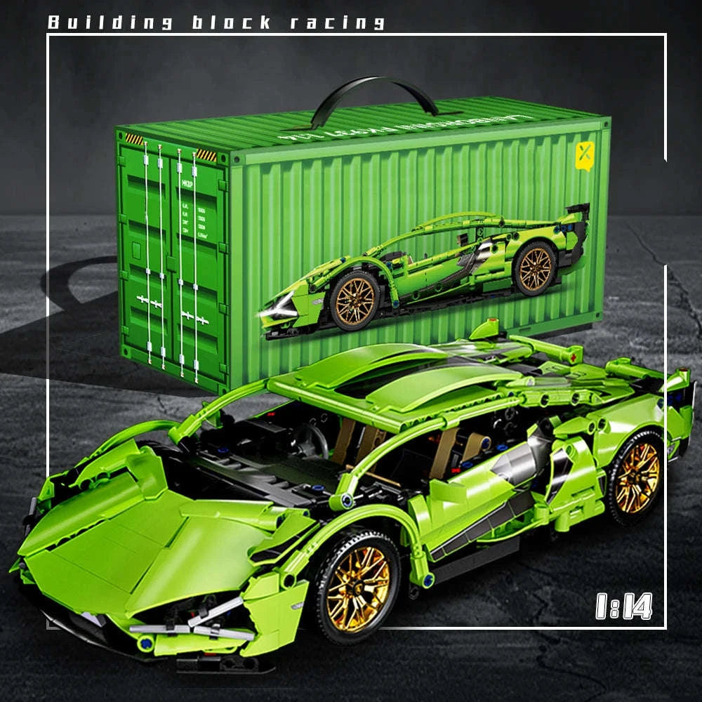 Toylinx 1:14 Racing Car Building Blocks Model-66612 no box