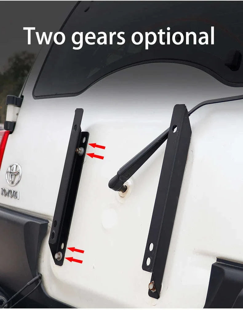 Toyota FJ Cruiser Spare Tire Move Up Bracket Off-Road Accessory-Black 2pc