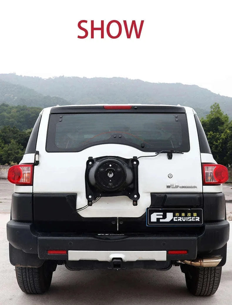Toyota FJ Cruiser Spare Tire Move Up Bracket Off-Road Accessory-Black 2pc