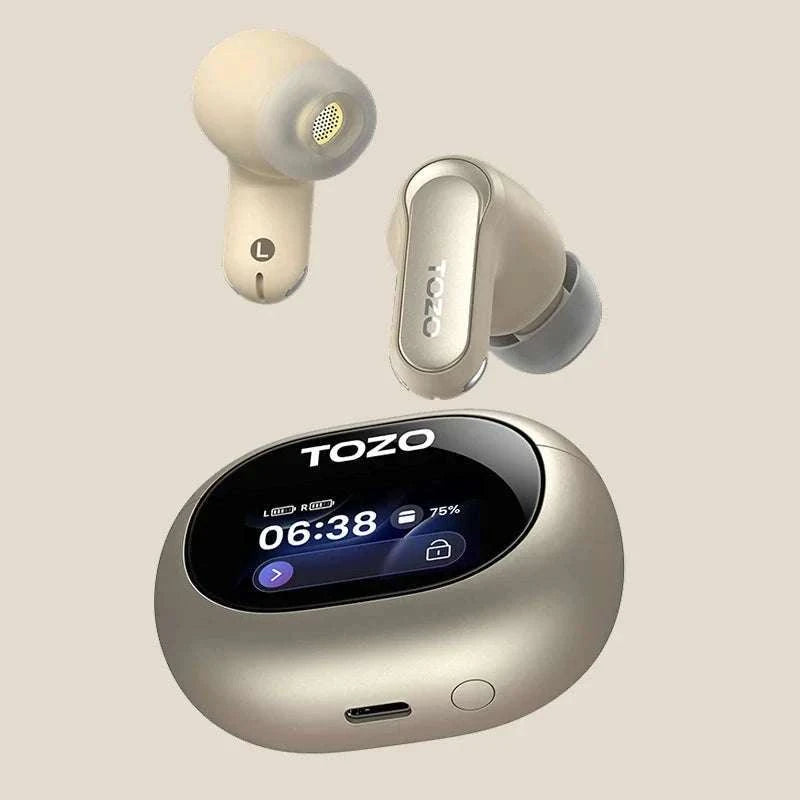 TOZO NC20 Pro Wireless Earbuds with Smart Touch Screen Control-Pink Rose