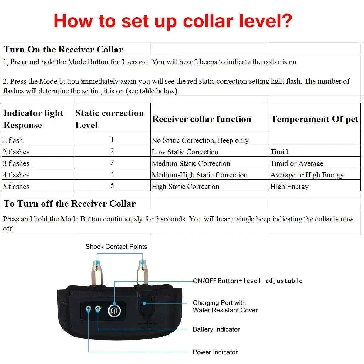 TP16 Wired Dog Fence System with Training Collar
