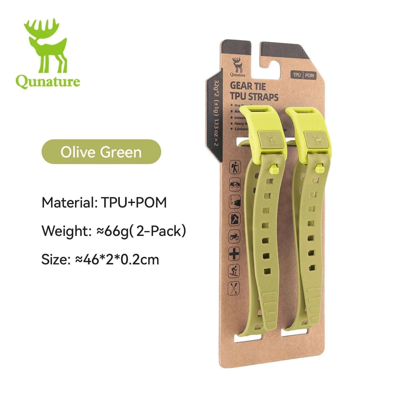 TPU Elastic Outdoor Binding Strap, 460mm Wrap-Around Hold-39003801