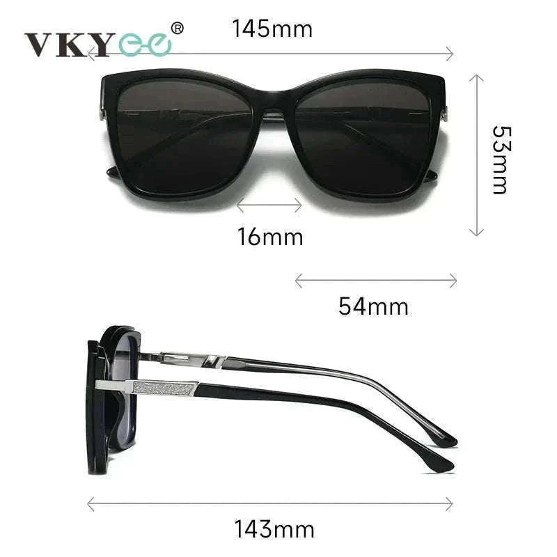 TR90 Magnetic Clip-On Sunglasses with Polarized Lenses-86003-C3 / +50