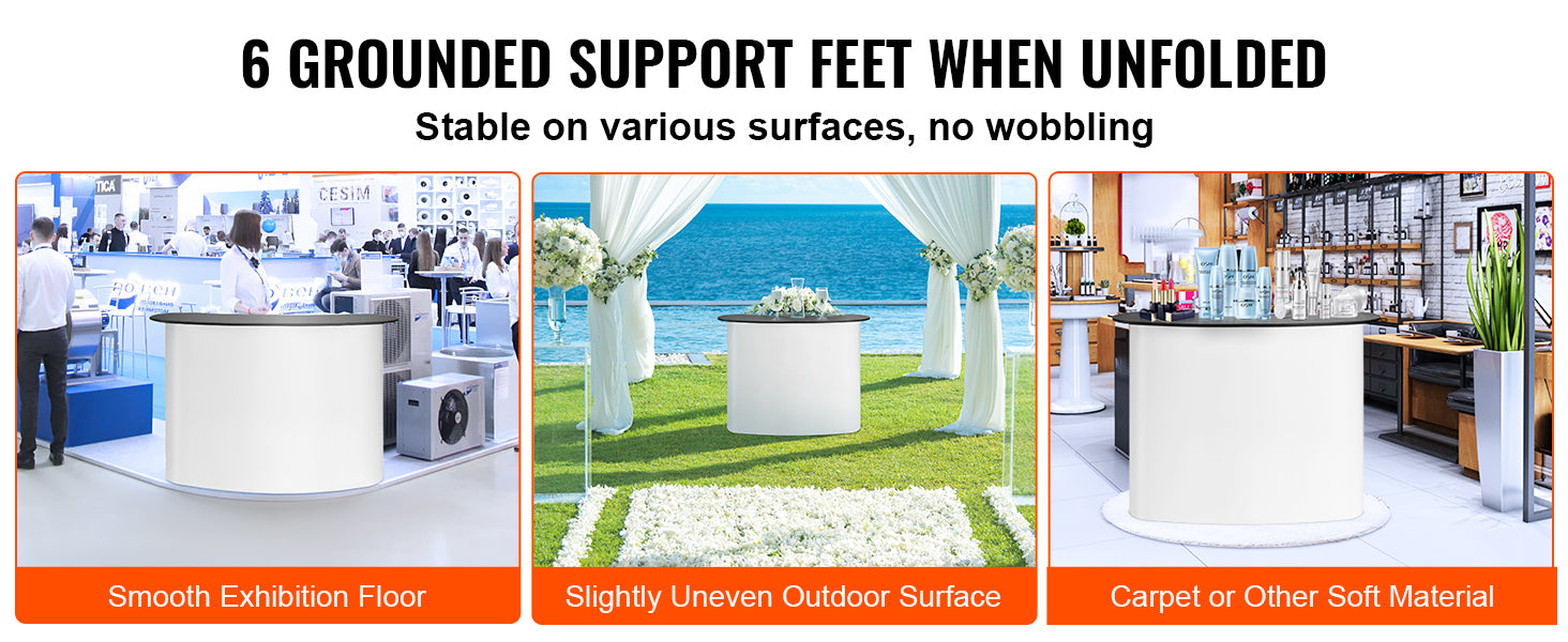Portable Trade Show Counter Stand Foldable Podium Display Table