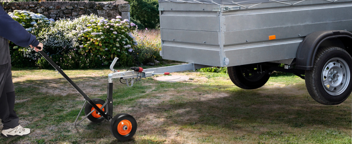 Carrello per Rimorchio da 600 libbre con Altezza Regolabile e Sfera di Traino Universale