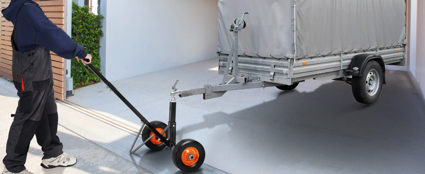 Carrello per Rimorchio da 600 libbre con Altezza Regolabile e Sfera di Traino Universale