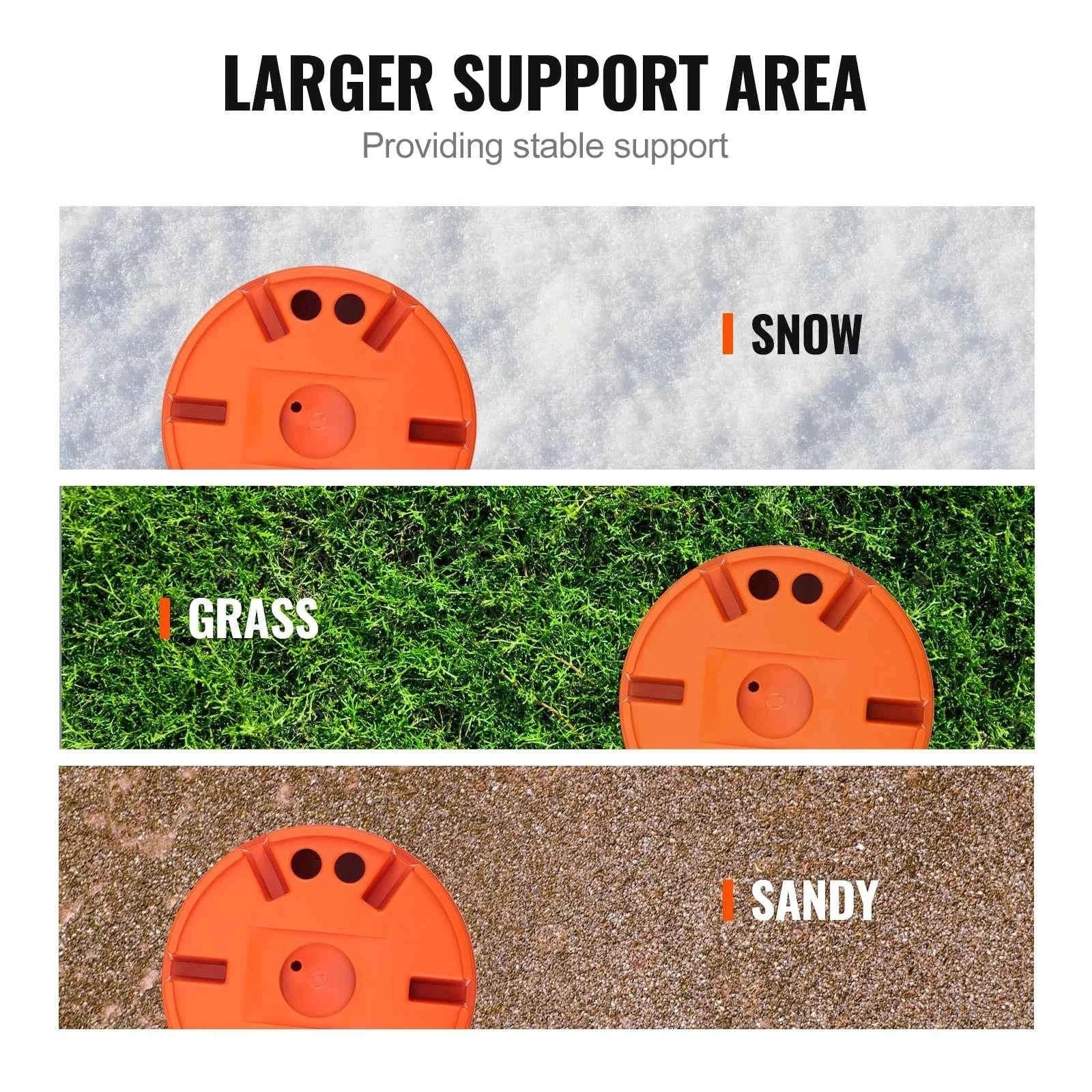 Trailer Jack Block 2000 lbs Capacity Polypropylene 2 Pack-8in / United States