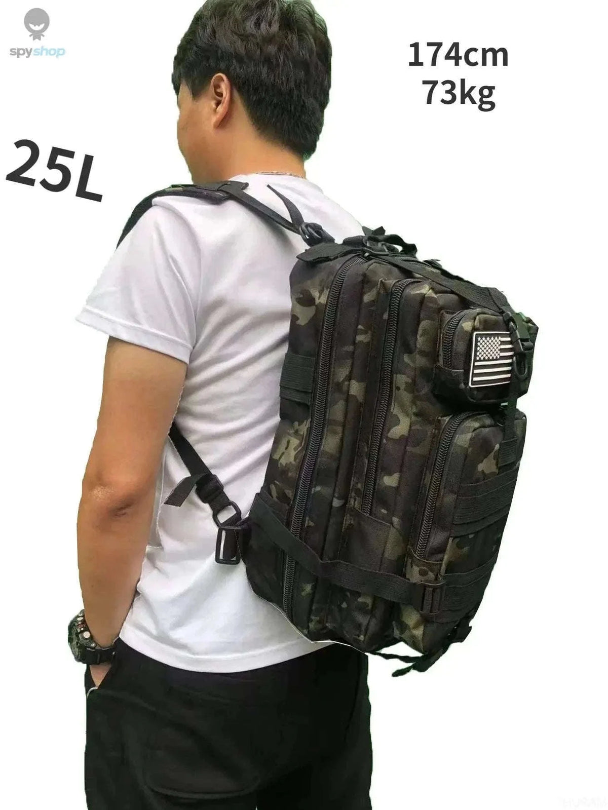 TrailForce Tactical Backpack Waterproof MOLLE Outdoor Pack-50L (Green)