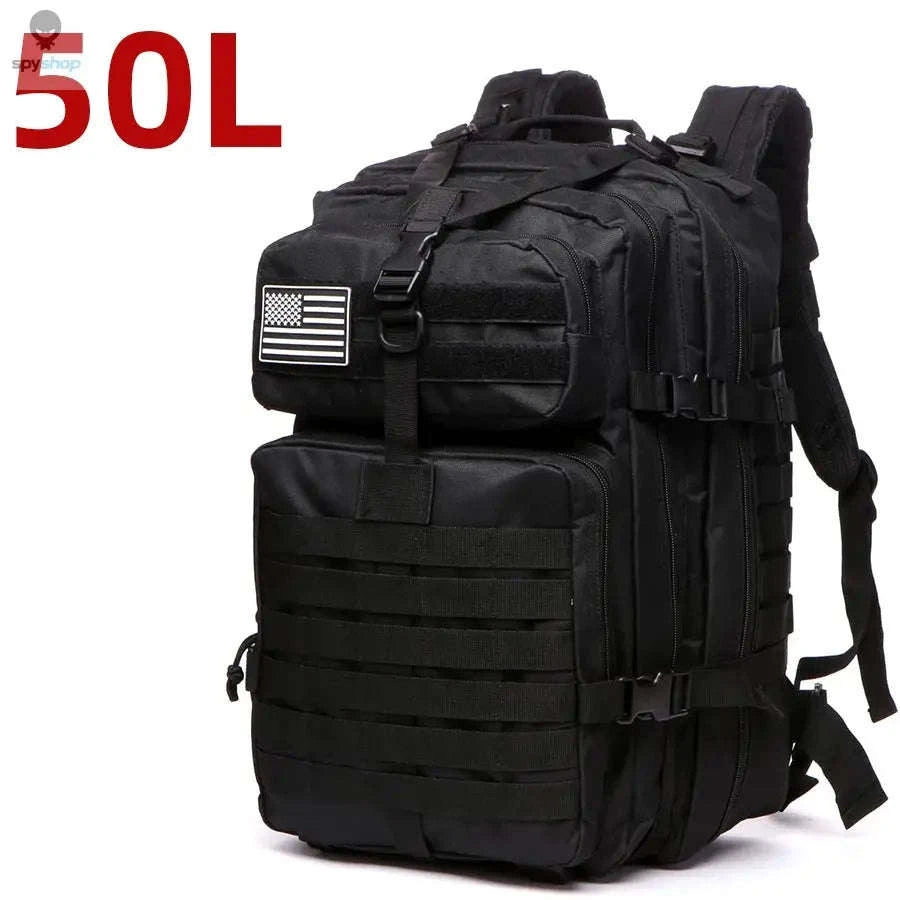 TrailForce Tactical Backpack – Waterproof, MOLLE‑Ready, 25L/50L Outdoor Pack-50L (Green)