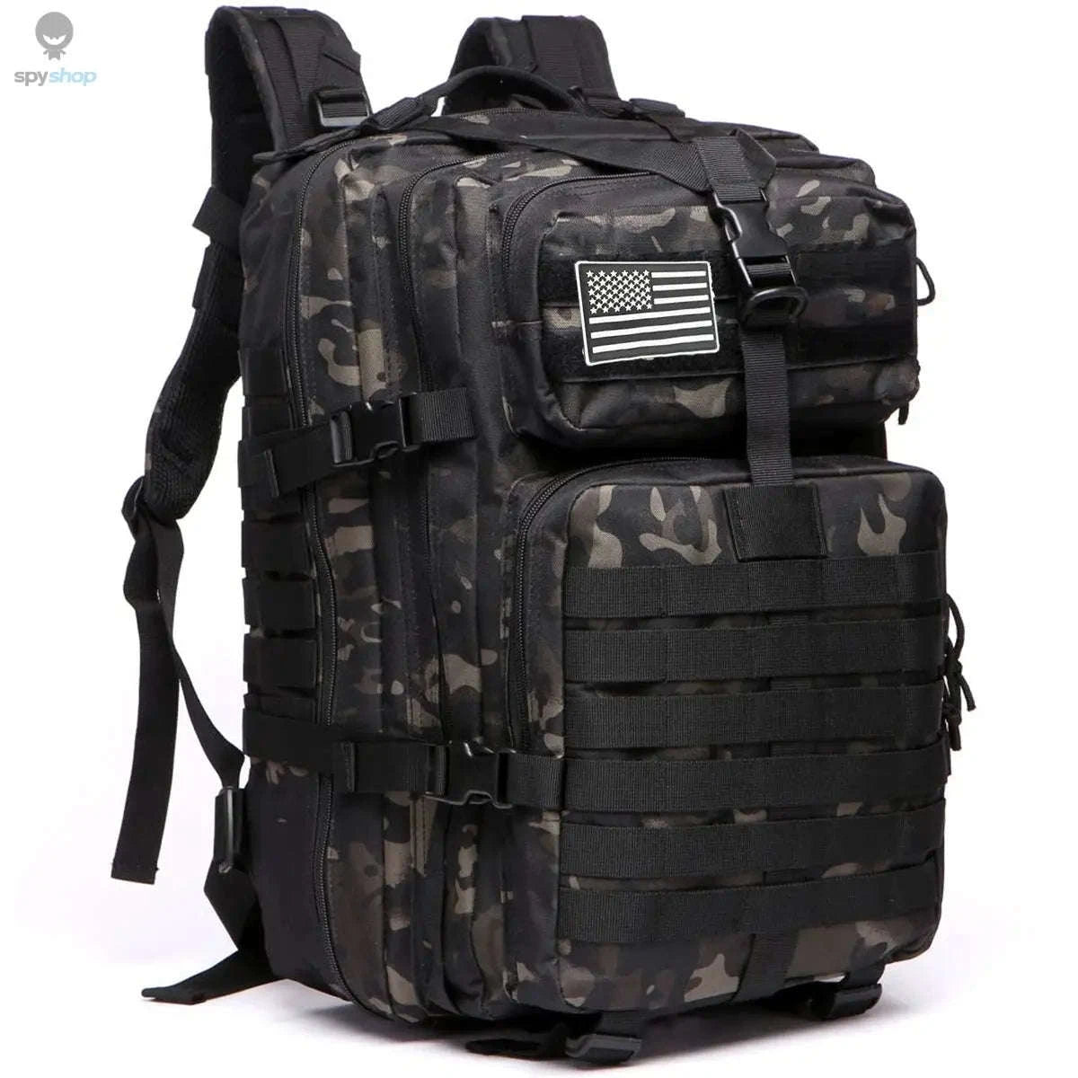 TrailForce Tactical Backpack – Waterproof, MOLLE‑Ready, 25L/50L Outdoor Pack-50L (Green)