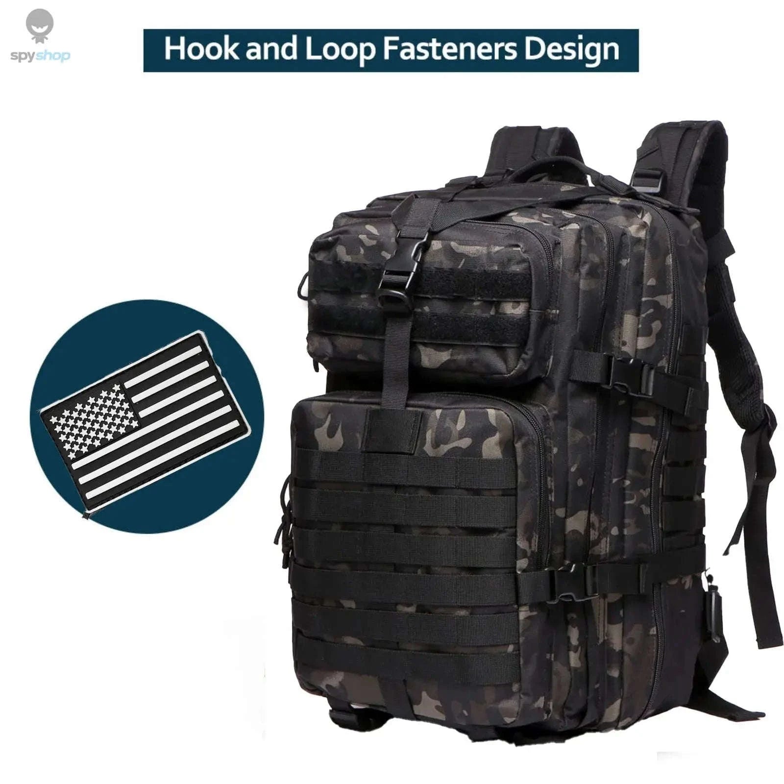 TrailForce Tactical Backpack – Waterproof, MOLLE‑Ready, 25L/50L Outdoor Pack-50L (Green)