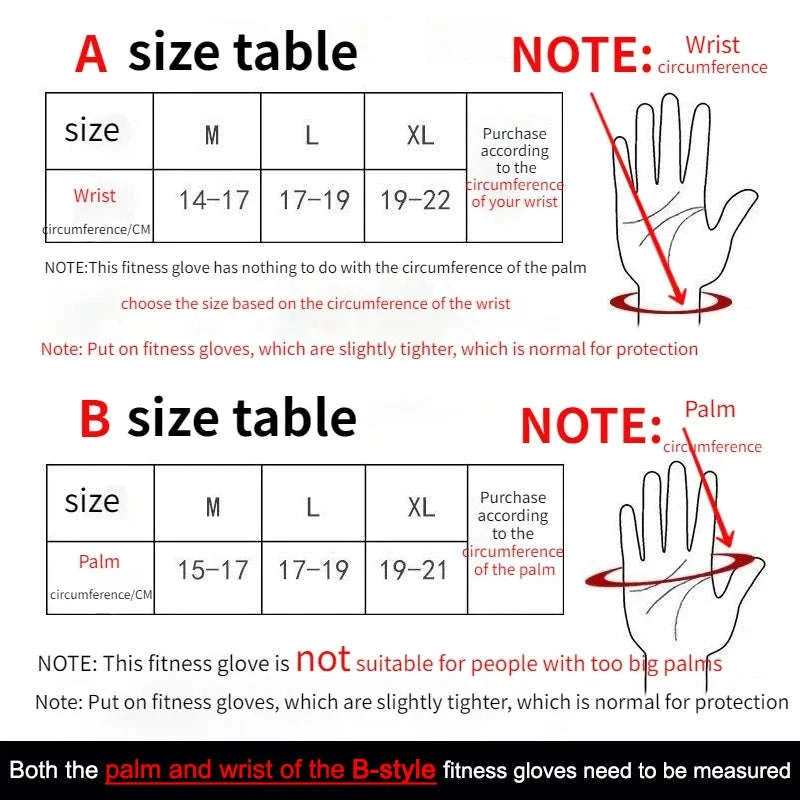 Training Sport Gloves for Men Women Workout Gloves Fitness Body Building Weightlifting Gym Hand Wrist Palm Protector Gloves-A-Red / L