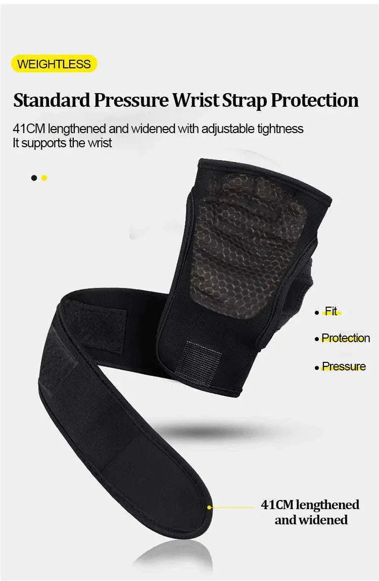 Training Sport Gloves for Weightlifting and Workout Support-A-Red / L