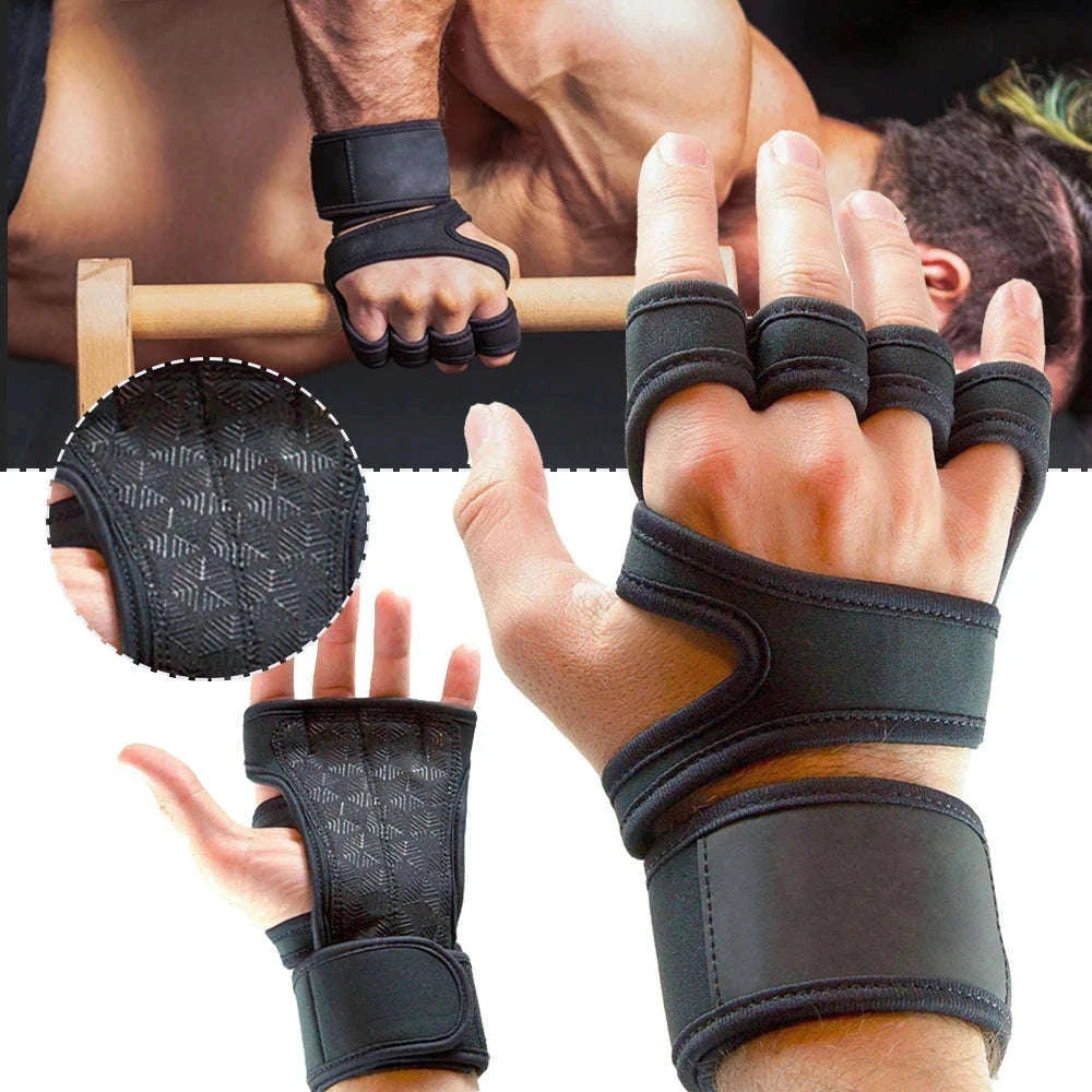 Training Sport Gloves for Weightlifting and Workout Support-A-Red / L
