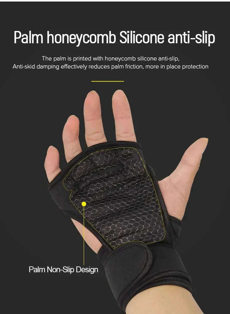 Training Sport Gloves for Weightlifting and Workout Support-A-Red / L
