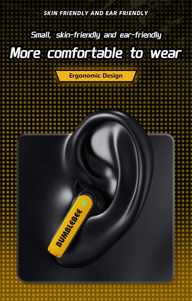 Transformers TF-T01 Wireless Gaming Earbuds Bluetooth 5.3 Low Latency-TF-T01 Yellow / United States