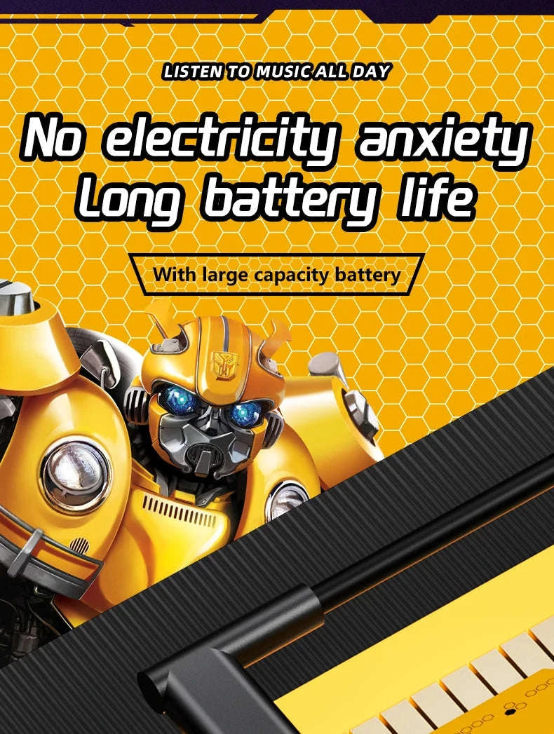 Transformers TF-T01 Wireless Gaming Earbuds Bluetooth 5.3 Low Latency-TF-T01 Yellow / United States
