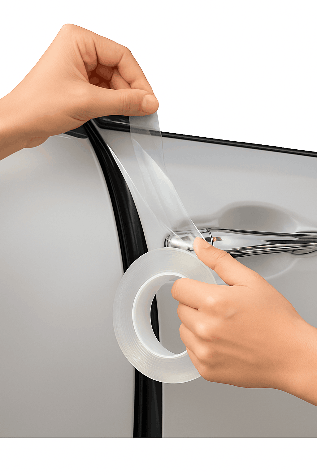 Transparent Car Door Sill Protective Film-70mm / 10 Meters