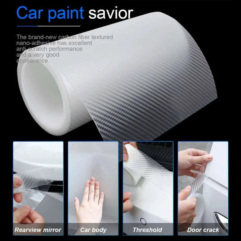 Transparent Carbon Fiber Car Sticker Protector-5cmX10m