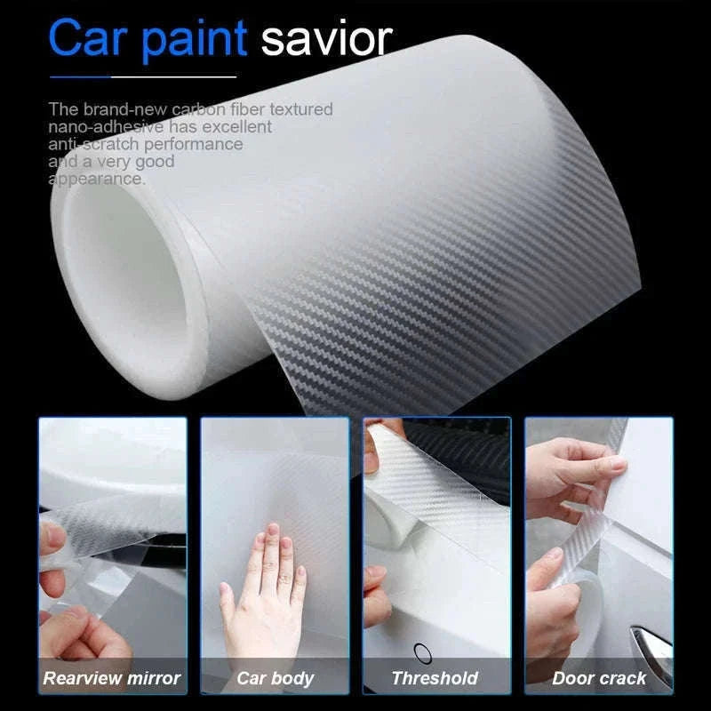 Transparent Carbon Fiber Car Sticker Protector-5cmX10m