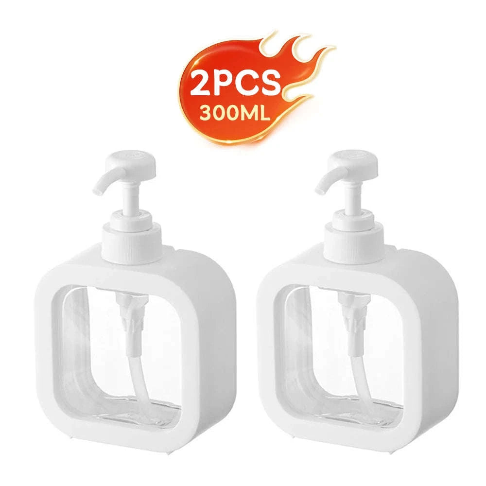 Transparent Large‑Capacity Soap Dispenser Bottle-300 ml
