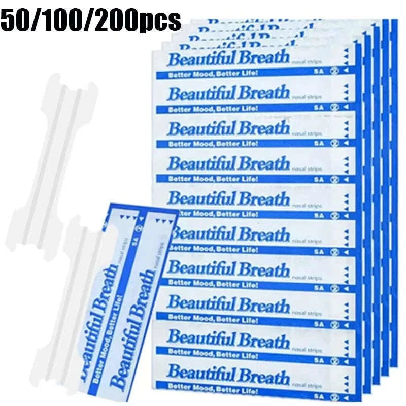Transparent Nasal Strips for Better Breathing & Snoring Relief-United States / 50pcs / Size L