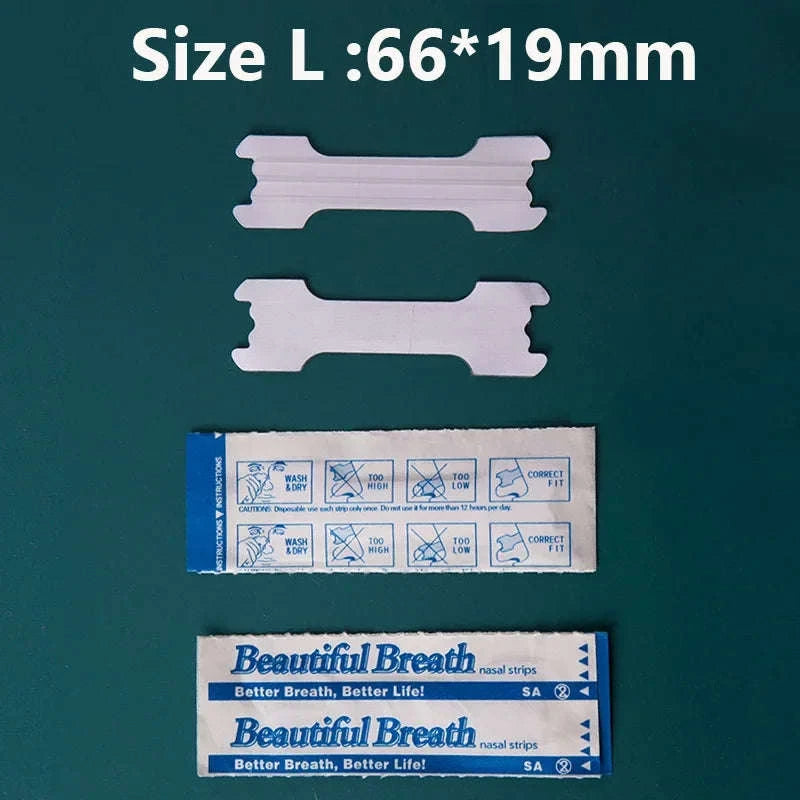 Transparent Nasal Strips for Better Breathing & Snoring Relief-United States / 50pcs / Size L