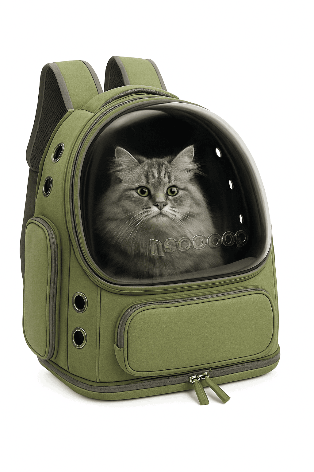 Transparent Pet Carrier Backpack for Cats and Small Dogs-Grey
