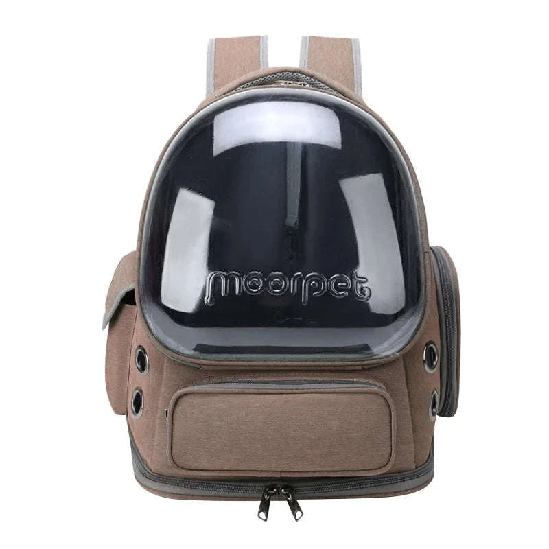 Transparent Pet Cat Carrier Backpack for Cats & Small Dogs-Grey