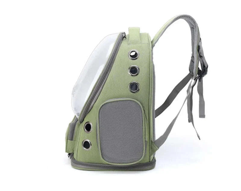 Transparent Pet Cat Carrier Backpack for Cats & Small Dogs-Grey