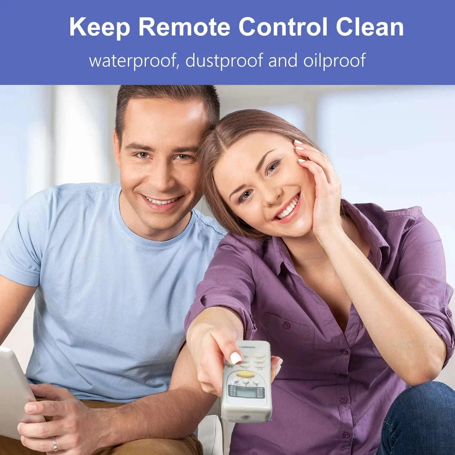 Transparent Shrink Film Bag Protective Cover for Remote Controls-20PCS 8X25CM