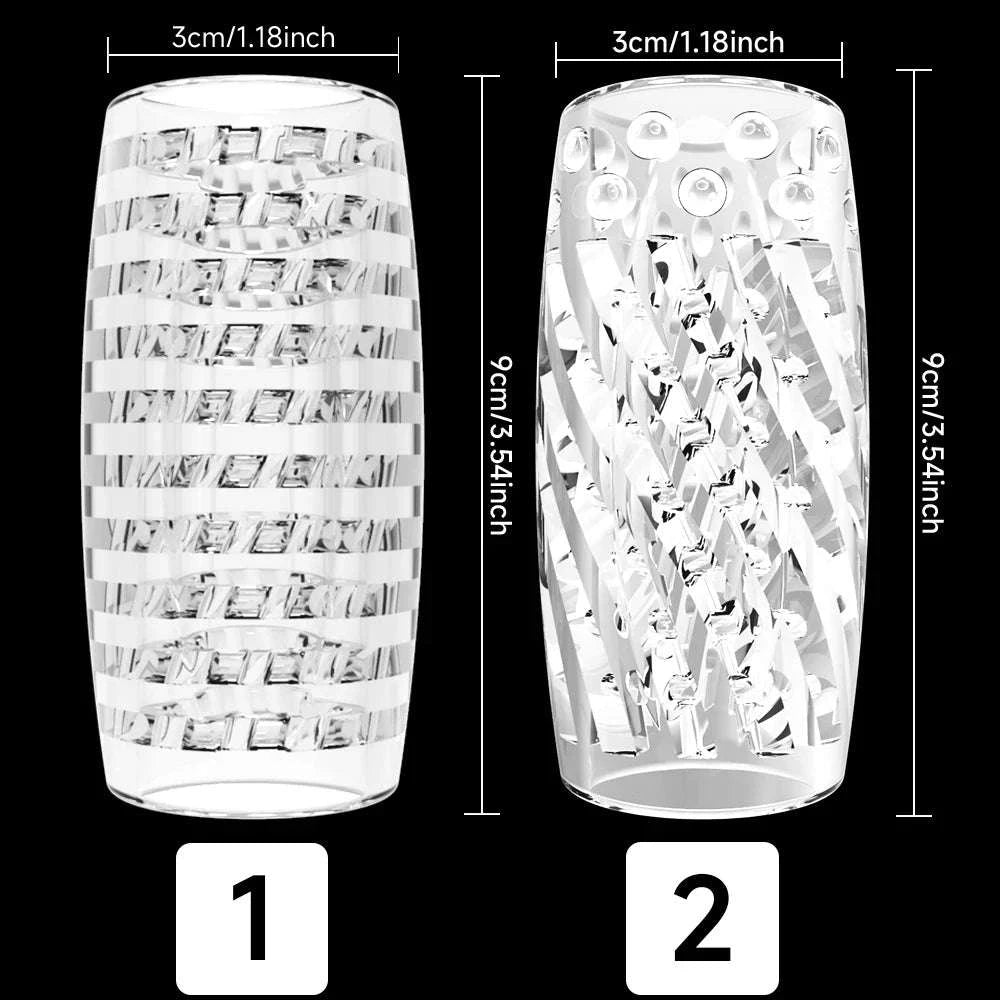 Transparent TPE Real Touch Masturbator Cup-1