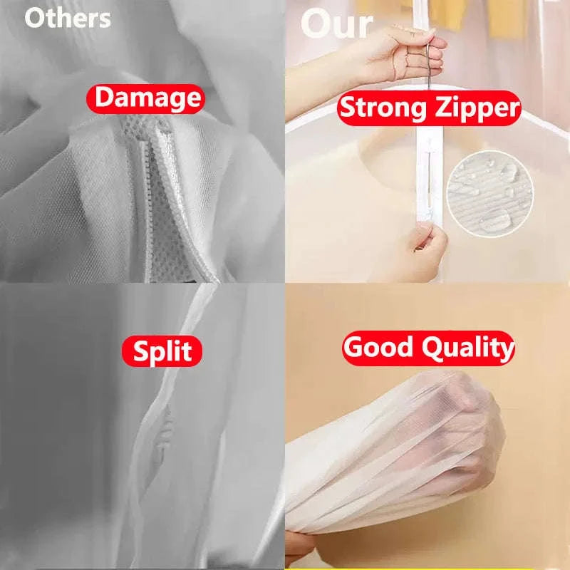 Transparent Wedding Dress Bag for Elegant Garment Protection-60x100CM / 6PCS