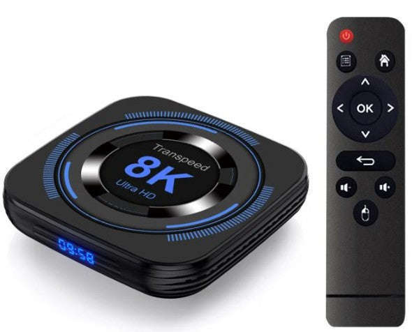 Transpeed Android 12 TV Box with 8K Playback-4G64G / EU Plug
