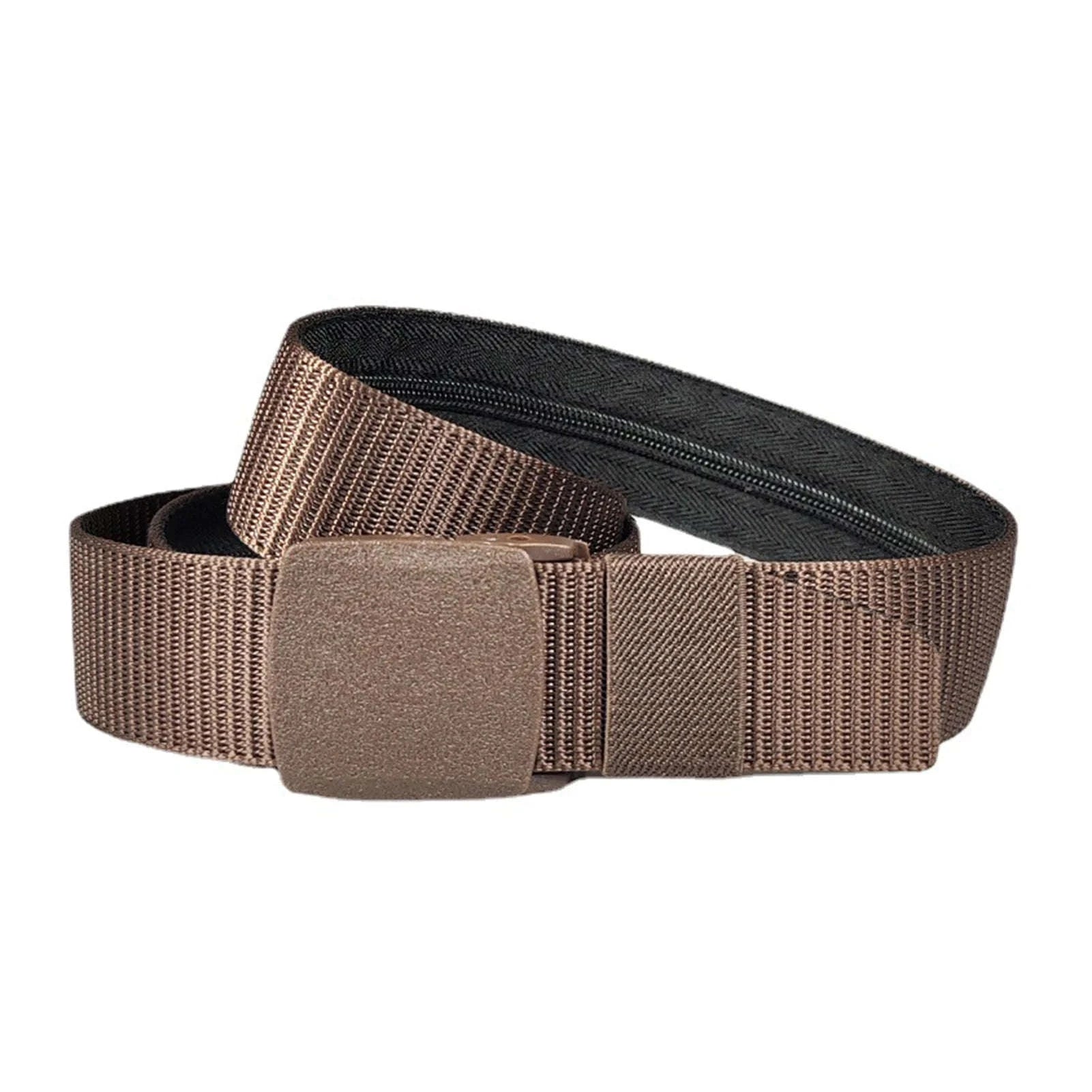 Travel Cash Anti-Theft Belt with Hidden Zipper Pocket-Dark gray
