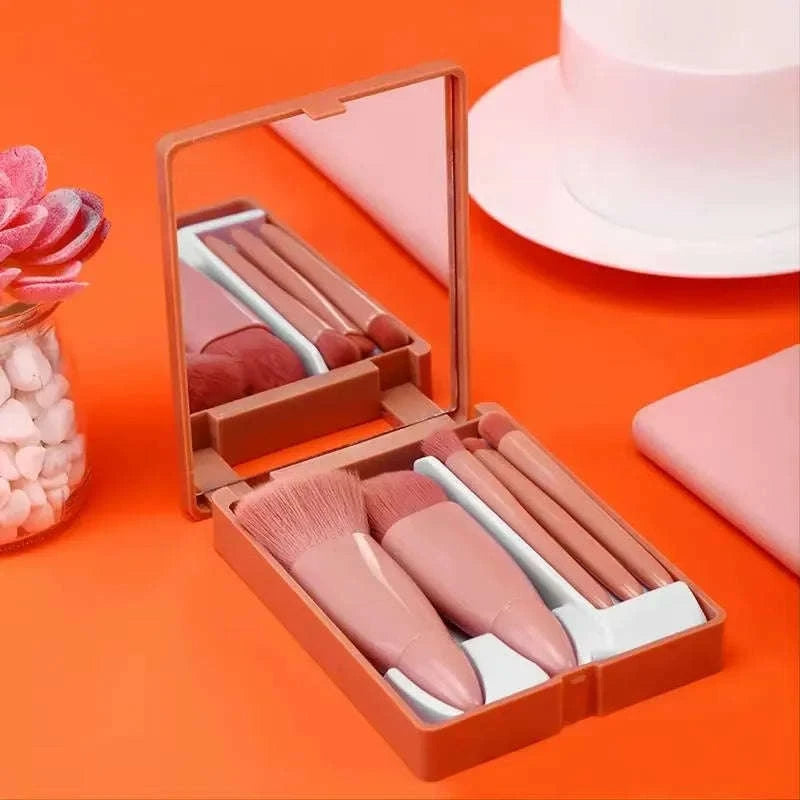 Travel Makeup Brushes Set-Green