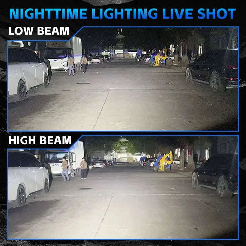 Triple Lens LED Spotlight Headlight for Car Motorcycle SUV ATV-6000K Cold White
