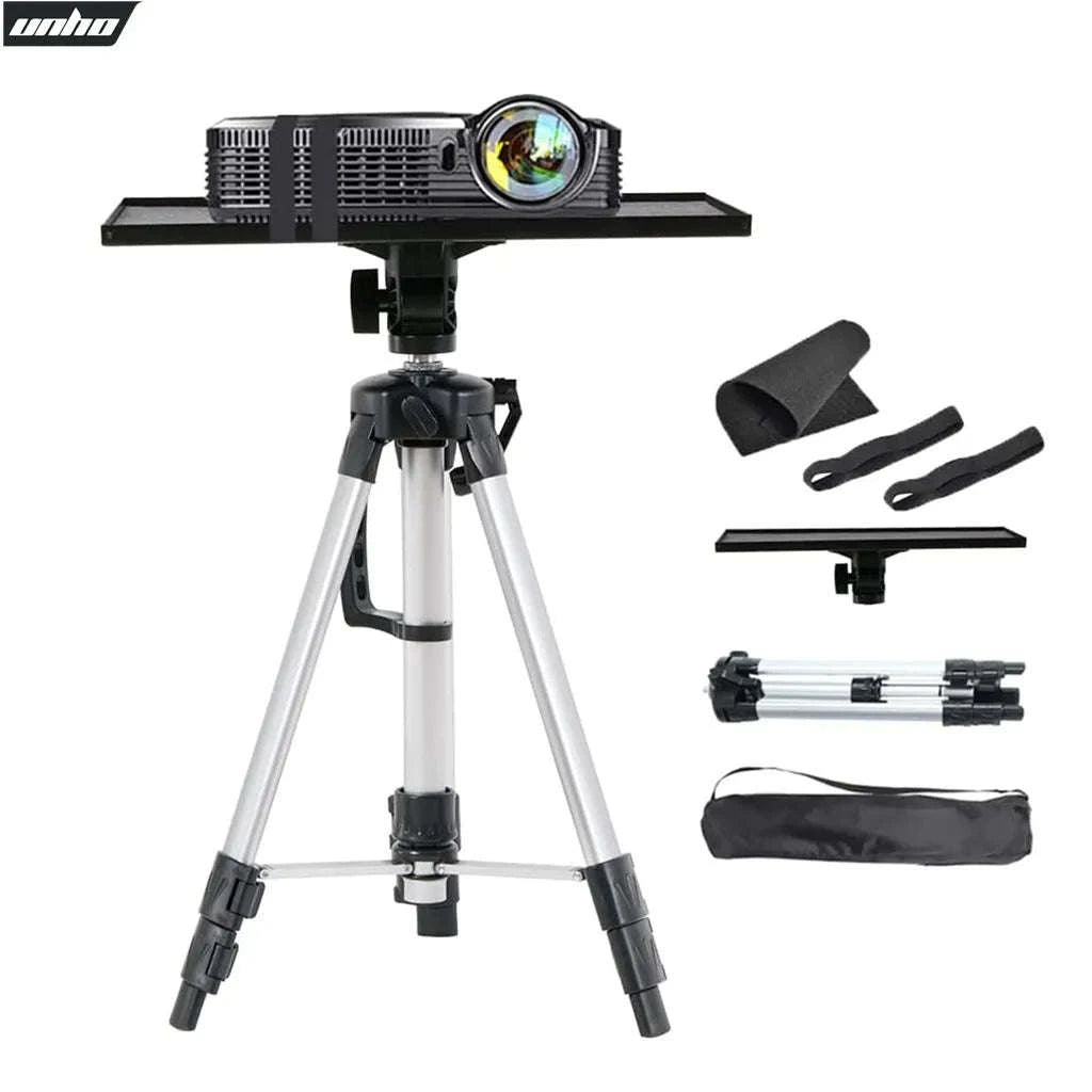 Tripod Projector Stand Foldable Laptop Stand with Adjustable Height-Silver / UNITED KINGDOM