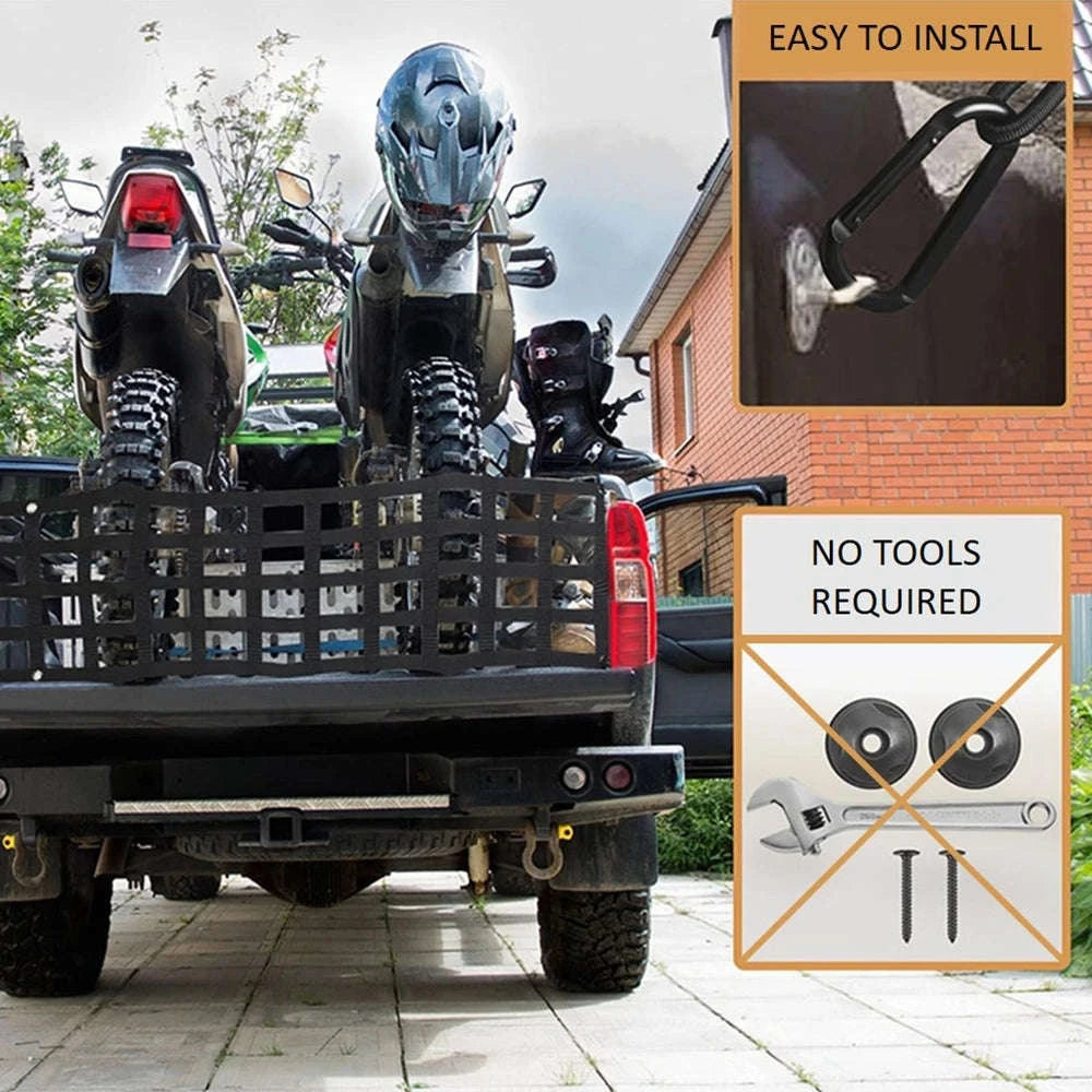 Truck Tailgate Net for Pickup Bed Cargo Storage-1 PCS