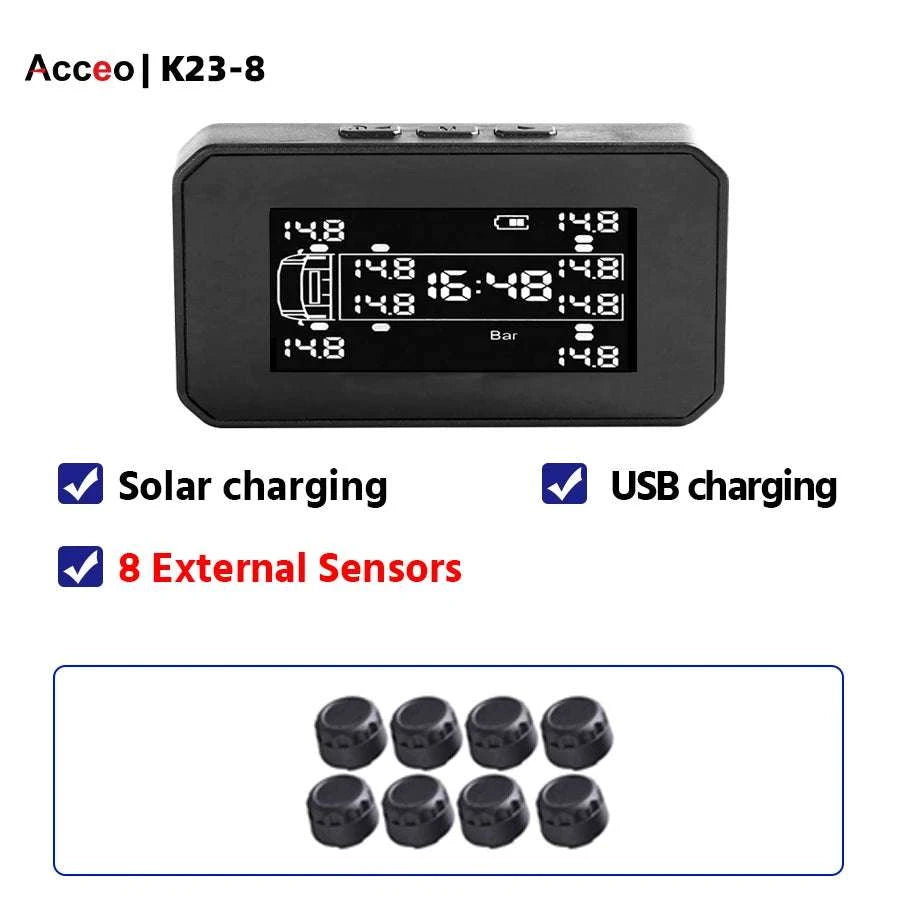 Truck Tire Pressure Monitoring System with LCD & External Sensors-TPMS-K23 / 12 Sensor-K23
