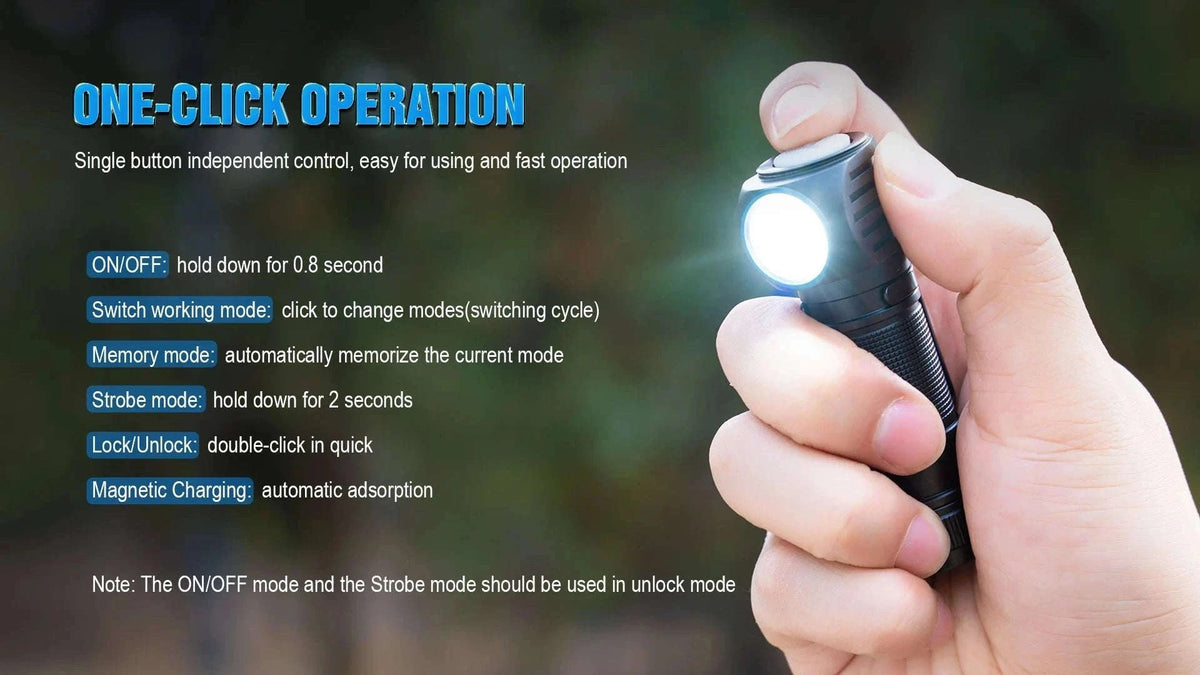 Trustfire MC18 Magnetic USB Headlamp for Hands-Free Light-Headlamp with 18650 / black
