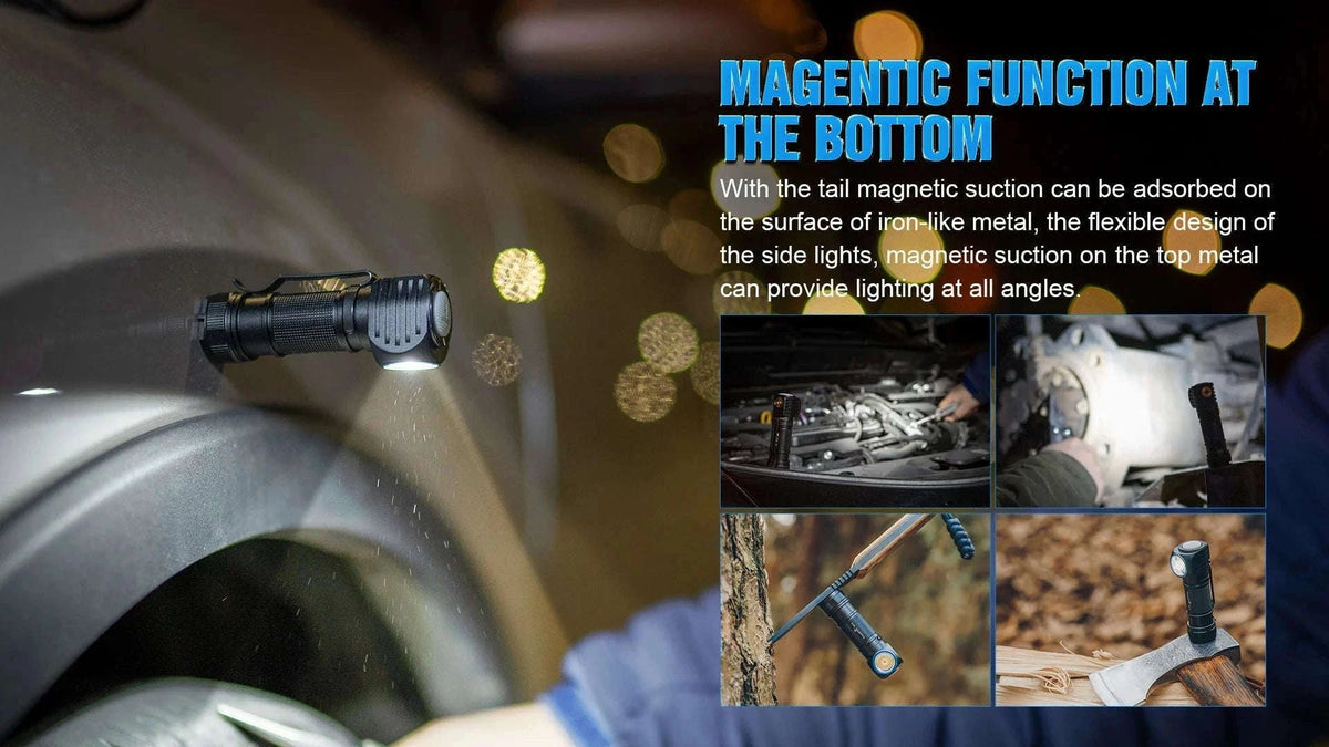 Trustfire MC18 Magnetic USB Headlamp for Hands-Free Light-Headlamp with 18650 / black