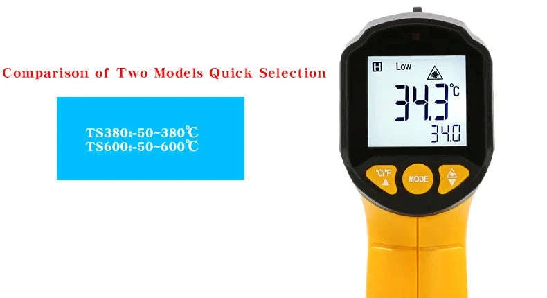 TS380 Infrared Thermometer Non‑Contact Industrial Temperature Gauge-TS600 Add a handbag