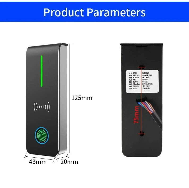 TTLock Bluetooth Access Control System IP67 Waterproof RFID Reader-H1X-TT-WK3
