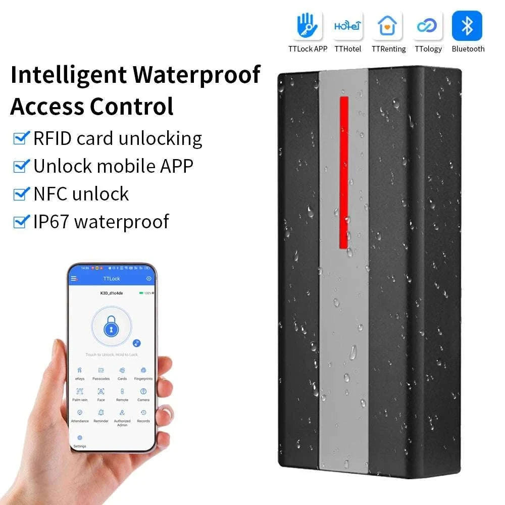 TTLock Bluetooth Access Control System IP67 Waterproof RFID Reader-H1X-TT-WK3
