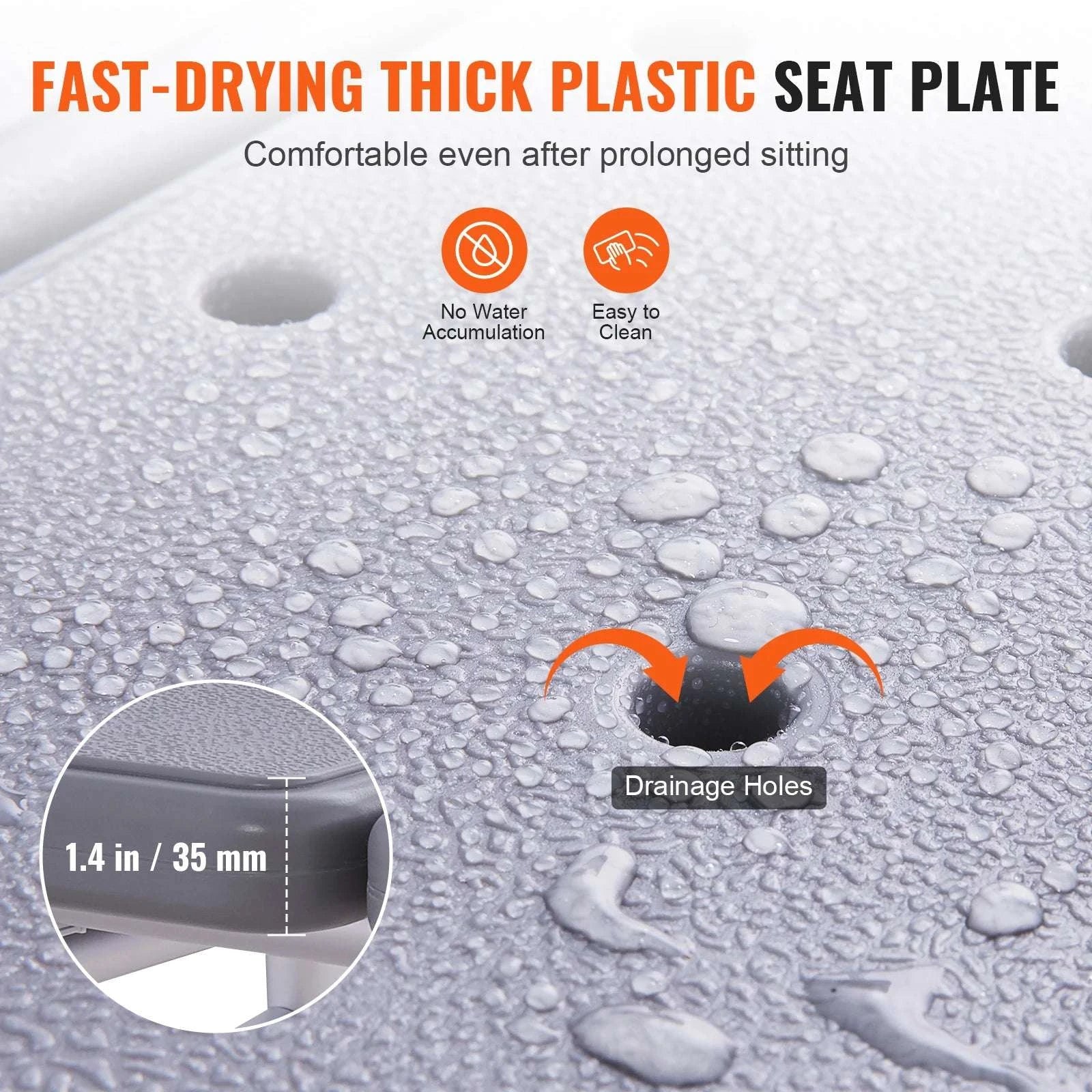 Tub Transfer Bench with Backrest & Armrest, Adjustable Non-Slip Shower Seat-FBL630239 / france