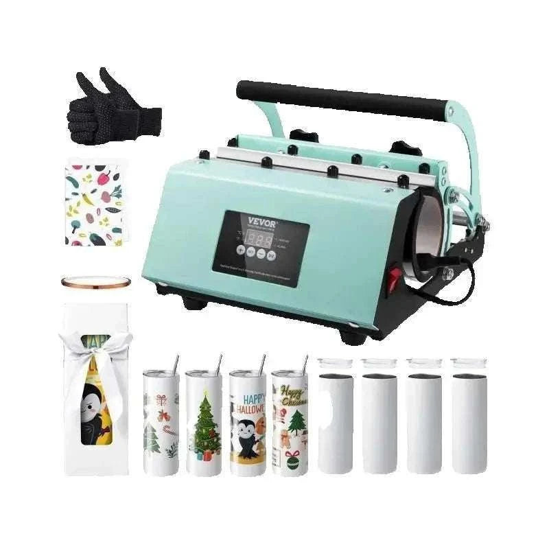 Tumbler Heat Press Machine with 8pcs 20oz Sublimation Tumblers Set-light green / CZECH REPUBLIC