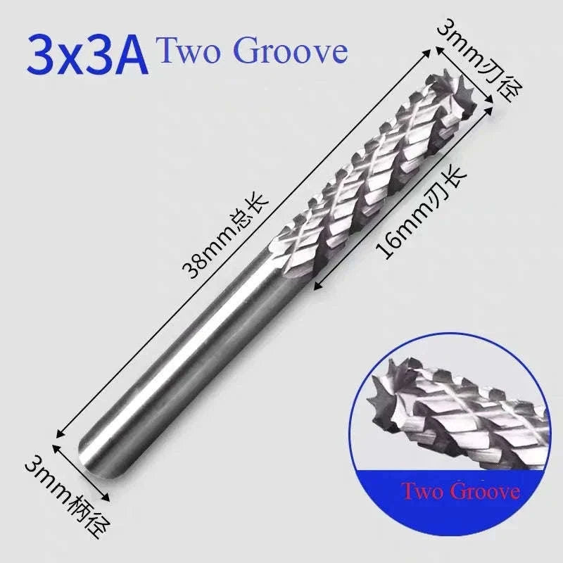 Tungsten Carbide Rotary File with 3mm Shank-3X3A-2